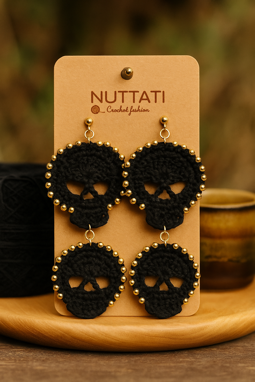 NUTTATI Golden Skull Drops
